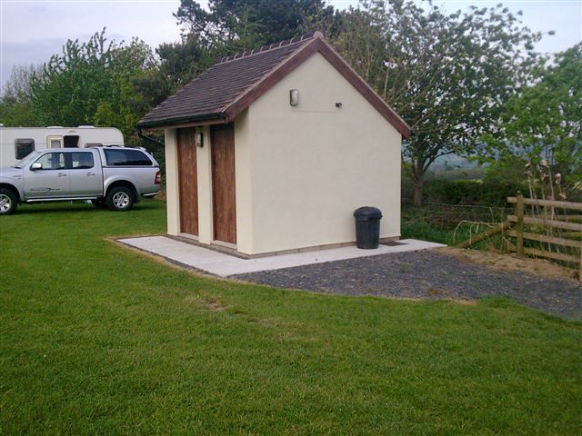 the toilet and hot shower block